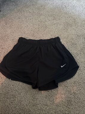 Nike Women's Black Athletic Running Shorts with Swoosh